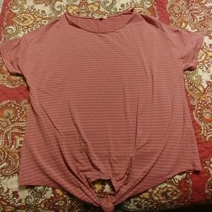 Pink top with tie